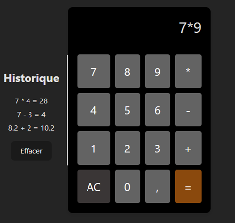 Interface Calculator